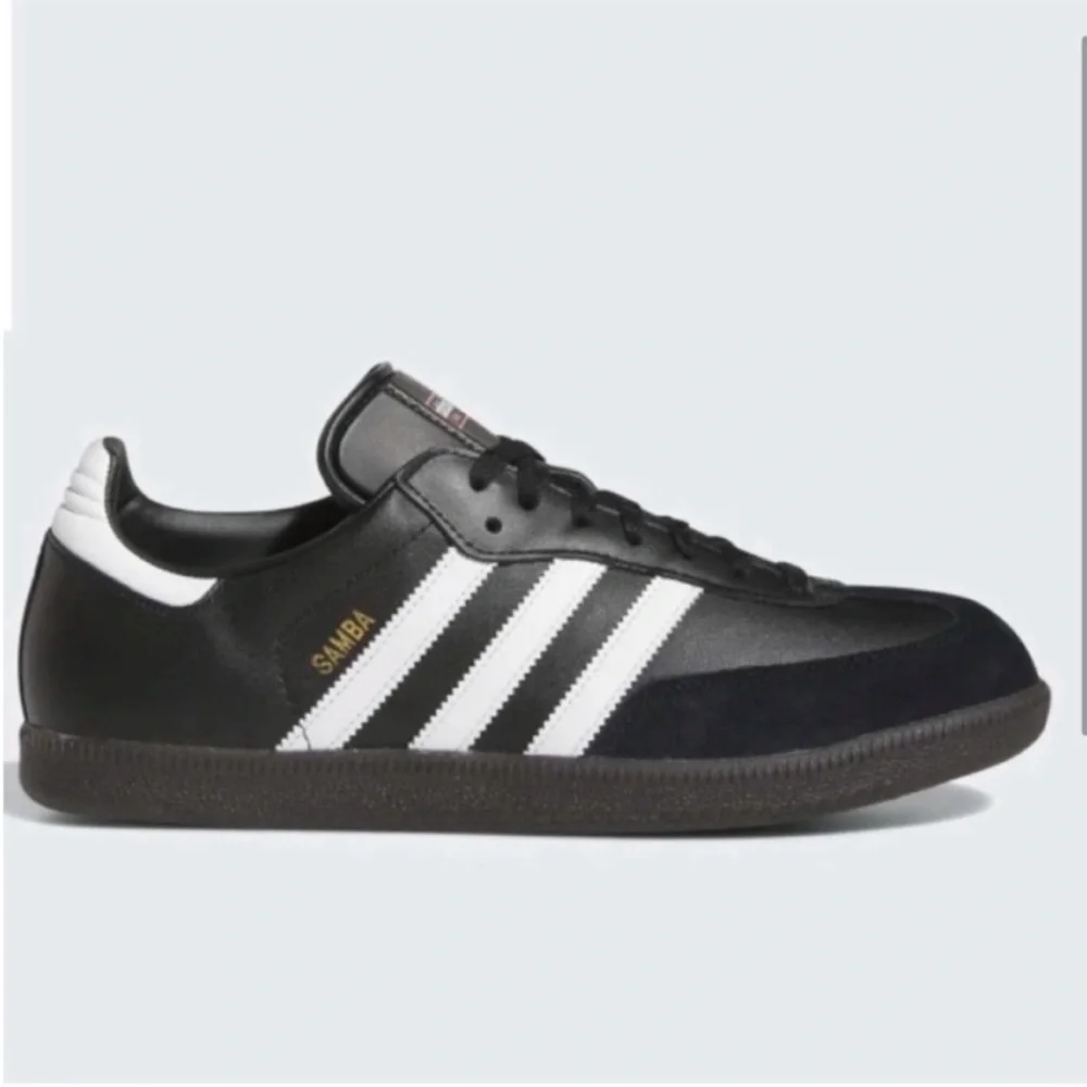 adidas Samba Leather Black Gum Sole